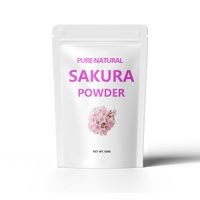 Poudre de fleurs de cerisier Sakura pure naturelle de marque privée, qualité alimentaire