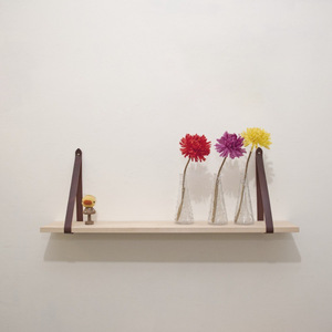 Korean-style minimalist wall-mounted <b>storage</b> <b>rack</b>, single-panel leather <b>storage</b> <b>rack</b>, decorative shelf for living room and - Product Image 4