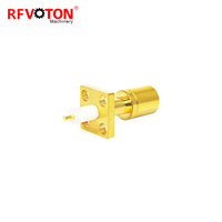 Directamente de fábrica SMB hembra Jack 4 agujeros PCB brida panel RF conector coaxial conectores (RF) en stock