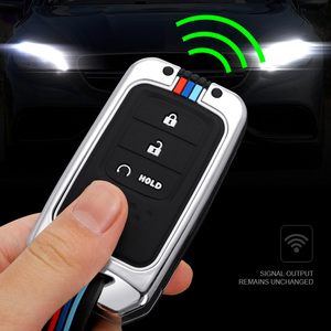 Coque de clé de voiture à distance en alliage de zinc couverture de clé de voiture intelligente avec <span class=keywords><strong>porte</strong></span>-clés en métal adapté pour <span class=keywords><strong>Honda</strong></span> Accord <span class=keywords><strong>Civic</strong></span> Vezel Odyssey Elysion CR - Product Image 4