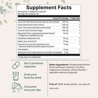Dropshipping Lipozomal NAD+ Beyaz Toz %99 Saflık Gıda Sınıfı Orta Yaşlı ve Yaşlı Sağlığı NAD+ Resveratrol Vegan Kapsüller
