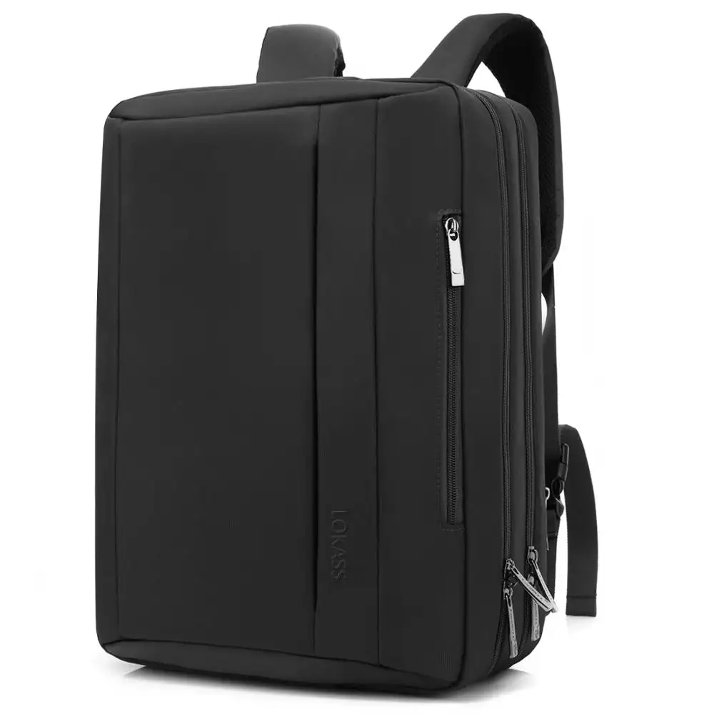 LOKASS 3 yollu taşıma cabrio laptop çantası Messenger omuzdan askili çanta sırt çantası çok fonksiyonlu sırt çantası evrak çantası için 17.3 inç