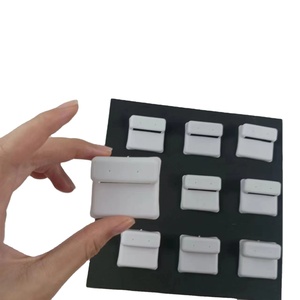 Factory custom necklaces jewelry packaging & display black white plastic tray for ring earing white pad gemstone jewellery