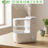 RUNAL Humidificateur d'air électrique domestique en plastique, chauffant, 2L, remplissage par le haut, vapeur chaude à 100 degrés pour désinfection