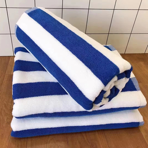 <span class=keywords><strong>Serviette</strong></span> de plage en coton doux de haute qualité avec bande absorbante et impression de logo personnalisée - Product Image 1