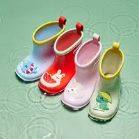 Beliebte Stile Animal Print Baby Kinder stiefel Chemisch beständige PVC wasserdichte Regens tiefel für Kinder