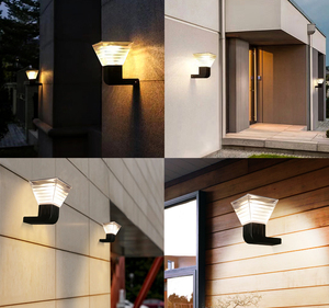 Hk Mistai luz Solar al aire libre Sensor energía impermeable Ip65 6000K nueva tendencia Led negro jardín luz lámpara de pared para el barrio - Product Image 5