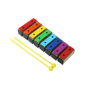 Glockenspiel en métal arc-en-ciel à 8 tons, instrument de percussion Orff pour enfants, jouet musical éducatif précoce pour enfants - Product Image 2