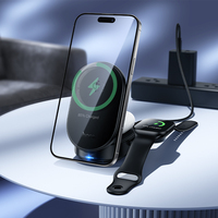 Chargeur sans fil magnétique rapide 3-en-1 HOCO CQ23 Pole Qi2.2, station de charge universelle pour iPhone, Apple Watch et écouteurs