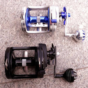 بكرة صيد عالية الجودة ومتينة من سبائك الألومنيوم للمياه المالحة، نسبة تروس 4:1:1، بكرة صيد للصيد بالجر، بكرة أسطوانية لصيد سمك الغروبر والقد - Product Image 4