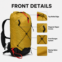 Sac à dos d'hydratation imperméable à enroulement sans cadre 27L, durable et polyvalent pour la randonnée