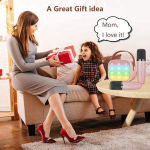 เครื่องเล่นคาราโอเกะพรีเมียม ปี 2026 ไฟ RGB ไมโครโฟนไร้สาย 2 ตัว ระบบกันน้ำ รองรับการ์ด TF พร้อมสำหรับงานปาร์ตี้ ลำโพงแบบชาร์จไฟได้ - Product Image 5