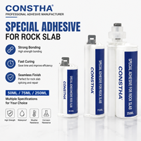 Résine époxy CONSTHA, adhésif liquide bicomposant imperméable pour surfaces acryliques solides, dalles de quartz et pierres naturelles