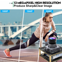 Module de caméra USB 3.0 12MP haute vitesse 1080P 230FPS 4K 60fps MJPEG 720P 120fps YUY2 pour l'inspection industrielle et l'analyse de mouvement