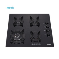 Estufa de Gas Xunda de Alta Calidad a Buen Precio, Electrodomésticos de Cocina Principales, Estufa de Gas de 4 Quemadores, Placa de Gas LPG Integrada, Cuatro Quemadores