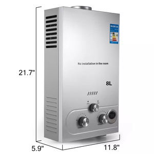 <span class=keywords><strong>Chauffe</strong></span>-<span class=keywords><strong>eau</strong></span> instantané mural sans réservoir en acier inoxydable PEIXU-16L au gaz naturel 36KW 18L/min pour salle de bain et douche - Product Image 4