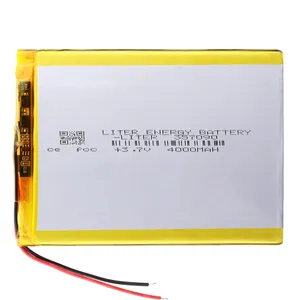 כוח בנק <span class=keywords><strong>357090</strong></span> נטענת <span class=keywords><strong>3.7V</strong></span> 4000mAh lipo ליתיום פולימר סוללה עבור GPS קופה מכונה ספר אלקטרוני - Product Image 1