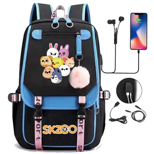 Skzoo Student <b>Backpack</b> <b>Large</b> Capacity With USB Charging For School And Travel Unisex Design - Product Image 2