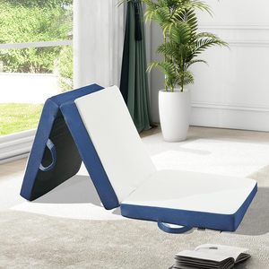 Portable 4 pouces Tri-pliant mousse à mémoire de forme <span class=keywords><strong>lit</strong></span> housse de <span class=keywords><strong>matelas</strong></span> luxe Design moderne voyage RV chambre d'hôtes Yoga gymnastique Camping - Product Image 1