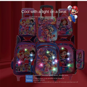 Ensemble de <span class=keywords><strong>sac</strong></span> <span class=keywords><strong>à</strong></span> <span class=keywords><strong>roulettes</strong></span> pour enfants <span class=keywords><strong>sac</strong></span> d'école cool avec <span class=keywords><strong>sac</strong></span> <span class=keywords><strong>à</strong></span> <span class=keywords><strong>dos</strong></span> mignon et étanche <span class=keywords><strong>léger</strong></span> pour étudiants cartable <span class=keywords><strong>à</strong></span> <span class=keywords><strong>roulettes</strong></span> pour enfants - Product Image 2