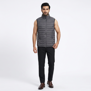 Veste d'hiver sans manches pour homme, personnalisable avec logo, respirante, à séchage rapide, en polyester léger, chaude, style doudoune - Product Image 1