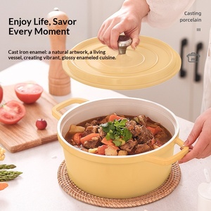 Olla para guisos sin asa de aleación de aluminio esmaltado, cacerola para mariscos, compatible con inducción, para <span class=keywords><strong>estufas</strong></span> universales - Product Image 2