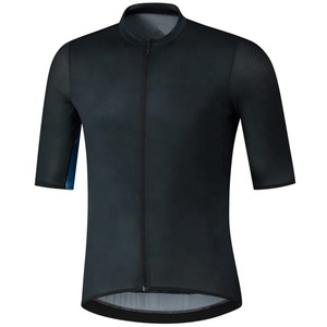 Maillot de cyclisme pour hommes, manches courtes, dégradé noir et rouge, fermeture éclair intégrale, vêtements de sport pour vélo - Product Image 2