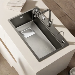 Luxurious 304 stainless steel sink <b>large</b> single-slot kitchen left drainage sink sink vegetable basin - Product Image 1