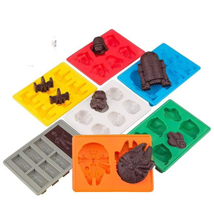 Venta caliente estrella en forma de muerte para la guerra al por mayor moldes de pastel de silicona baratos bandeja de cubitos de hielo de <span class=keywords><strong>Chocolate</strong></span> - Product Image 1