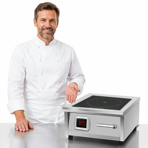 Table de cuisson à <span class=keywords><strong>induction</strong></span> électrique industrielle commerciale 6000W, robuste, en acier inoxydable, professionnelle pour restaurant, vente en gros - Product Image 1