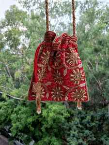 Bolso de mano con cuentas para mujer de calidad superior Cierre abierto Decoración con lentejuelas Bolsos de diseñador Precio al por mayor para exportar India - Product Image 2