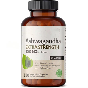 Cápsulas de Ashwagandha Sudafricana 3000mg por Porción, Favorecen la Densidad Ósea, la Relajación Muscular y la Salud Nerviosa, Suplemento de 120 Cápsulas - Product Image 2