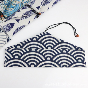 Bolsa de lona con sobres para casa de carpintero antiguo, bolsa de almacenamiento de paja de acero inoxidable, cuchillo, tenedor, cuchara, peine, palillos, vajilla japonesa - Product Image 3
