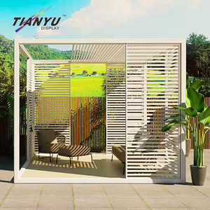 Pavillon de Salon d'<span class=keywords><strong>Exposition</strong></span> Gazebo Solaire à Toit Ouvrant à Lames Orientables 14 x 12 avec Pergola Métallique Étanche - Product Image 6