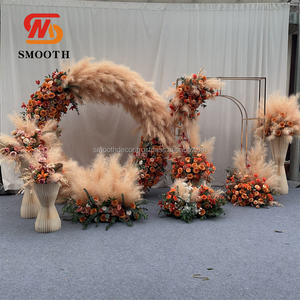 SMOOTH Maple Leaf Arrangement <b>Artificial</b> Silk Rose Handmade Modern Environment-Friendly <b>Wedding</b> Burning Red Long Design <b>Flower</b> - Product Image 6