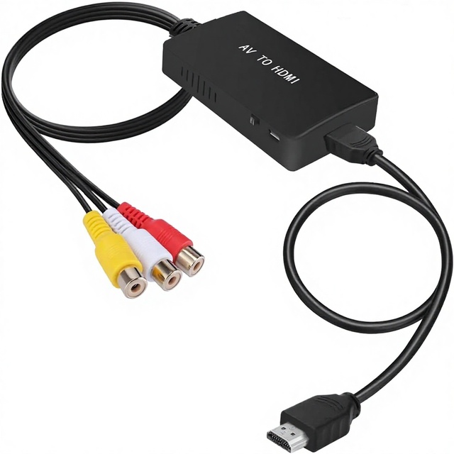 High Quality RCA to HDTV Converter, Composite to HDTV Adapter Support 1080P PAL/NTSC, Rca Av to Hdtv hd Converter Adapter