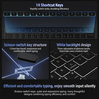RICHISON iPad Air/Pro 11 için Bluetooth 5.3 Klavye Kılıfı, Trackpad'li Manyetik Klavye, 78 Tuşlu Arkadan Aydınlatmalı Kablosuz
