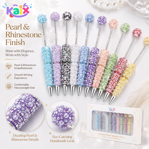 Penne Gel KAIX Premium con Perle di Cristallo da 0,5mm, Scrittura Fluida, Inchiostro Non Sbavabile, Ideali per Regali Scolastici - Product Image 6