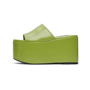 Sandalias de Plataforma Súper Gruesas con Estampado de Cebra para Mujer, Sandalias de Verano de Color Sólido con Tacón Alto y Diseño Moderno - Product Image 2