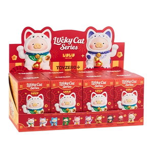 Lot de 8 figurines chat porte-bonheur Lulu <span class=keywords><strong>Pig</strong></span> One Trick Cat, boîte mystère, cadeau du Nouvel An, vente en gros - Product Image 1