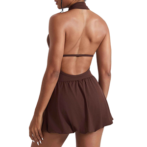 Vestido Deportivo Casual de Secado Rápido para Mujer, con Cuello Alto y Falda de Yoga Acampanada para Tenis y Golf - Product Image 2