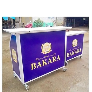 Comptoir de bar à cocktails mobile en aluminium à Guangzhou Factory Bar portable sur roues Comptoir de bar à domicile Comptoir de café - Product Image 6