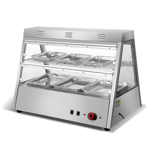 Armario de calentamiento de acero inoxidable, armario caliente para hamburguesas, color negro, ángulo recto, biselado, comercial, restaurante - Product Image 6