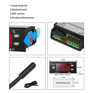 Ewelly EW-181H Kühler-<span class=keywords><strong>Controller</strong></span> -45~80 ℃   Digitaler Kühl- und Heizungsregler Temperaturregler - Product Image 3