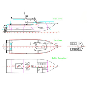Bote de Pesca de Aleación de Aluminio Resistente, Bote Multifuncional con Cabina Central y Plataforma de Recreo, Bote de Pesca de Pasajeros de Aluminio - Product Image 5
