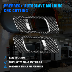 Couvre-poignée de porte intérieure en fibre de carbone Shasha pour Ford <span class=keywords><strong>Mustang</strong></span> 2015-2023, accessoire de décoration intérieure de voiture - Product Image 6
