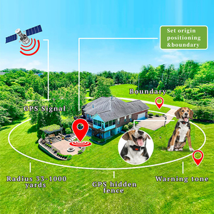 <span class=keywords><strong>Collar</strong></span> de cerca impermeable para perro, valla eléctrica inalámbrica con ubicación <span class=keywords><strong>GPS</strong></span> precisa, sin límites de superficie, recargable, 1000 yardas - Product Image 2