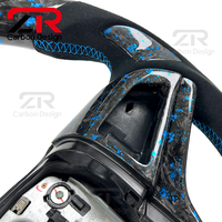 Volant personnalisé en fibre de carbone forgée avec LED et indicateur de régime pour Chevrolet Cruze C6 C7 C8 Silverado GMC Camaro SS, intérieur de voiture sportif
