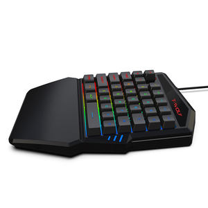 Clavier et souris de jeu mécaniques ergonomiques à une main avec rétroéclairage LED programmable, combo de jeu filaire USB 8000 <span class=keywords><strong>DPI</strong></span> - Product Image 5