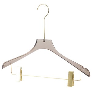 Custom logo clothing store exclusive adult acrylic smoke ash one-piece clothes hanger, children's and women's clothing hangers - Product Image 5
